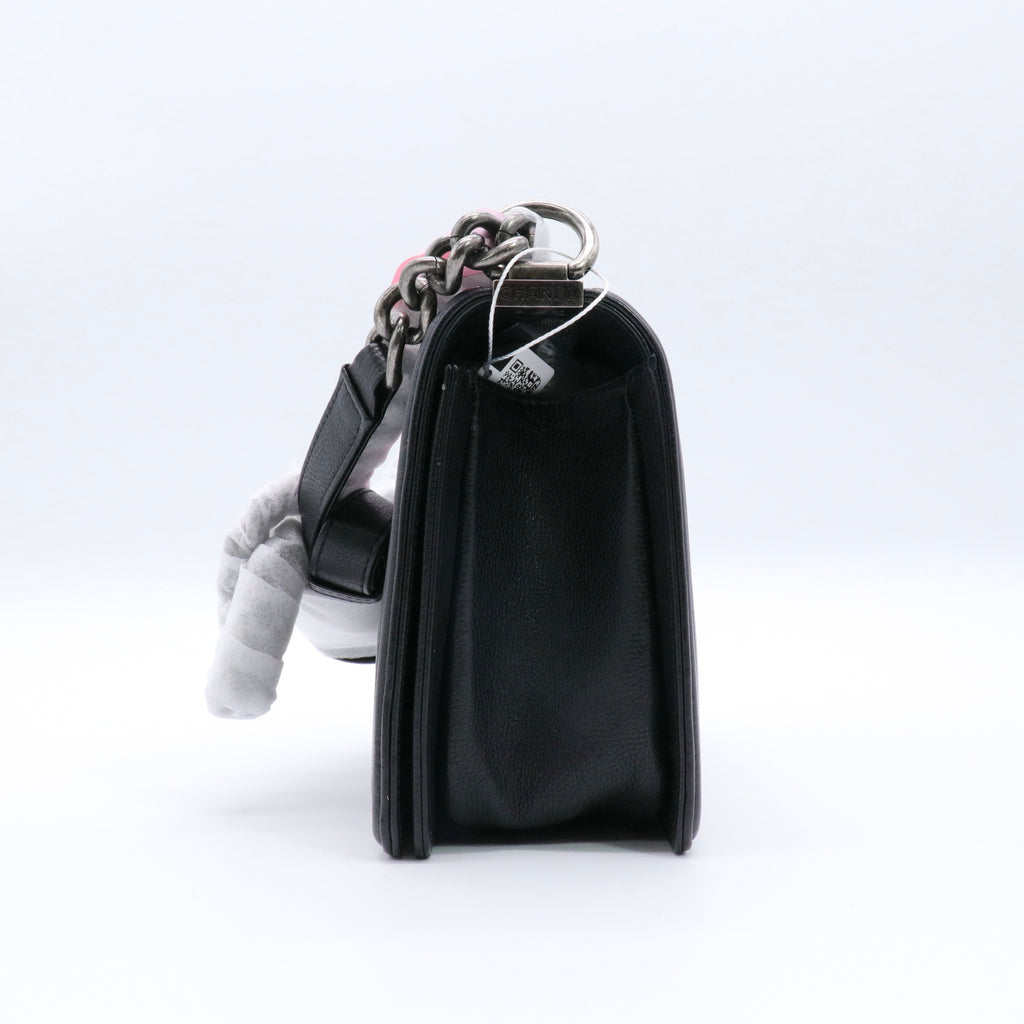 Boy Chanel Matelasse Shoulder Bag Black twins