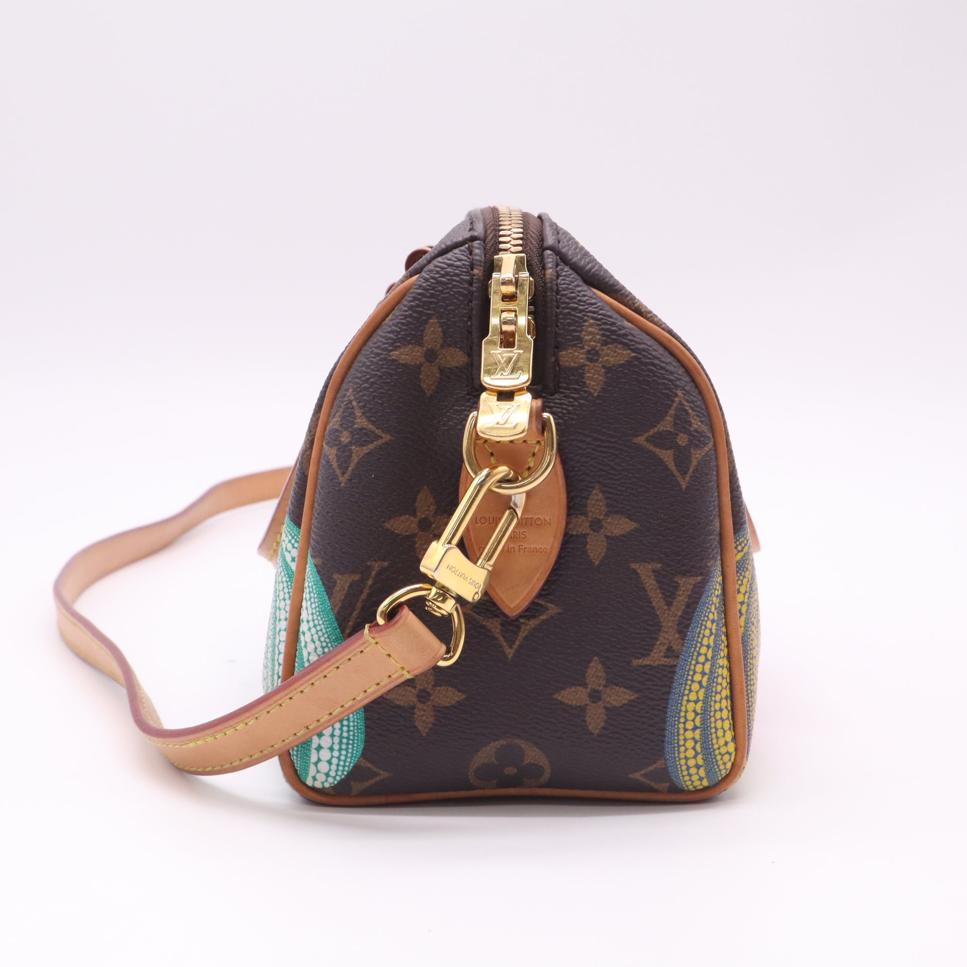 Speedy Bandouliere Bag Yayoi Kusama Pumpkins Monogram Canvas 20 Twins B23225