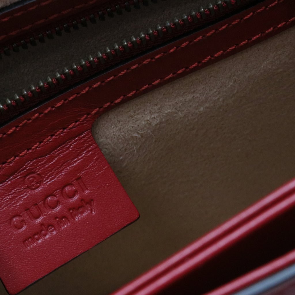 Queen Margaret Top Handle Bag Colorblock Leather Small