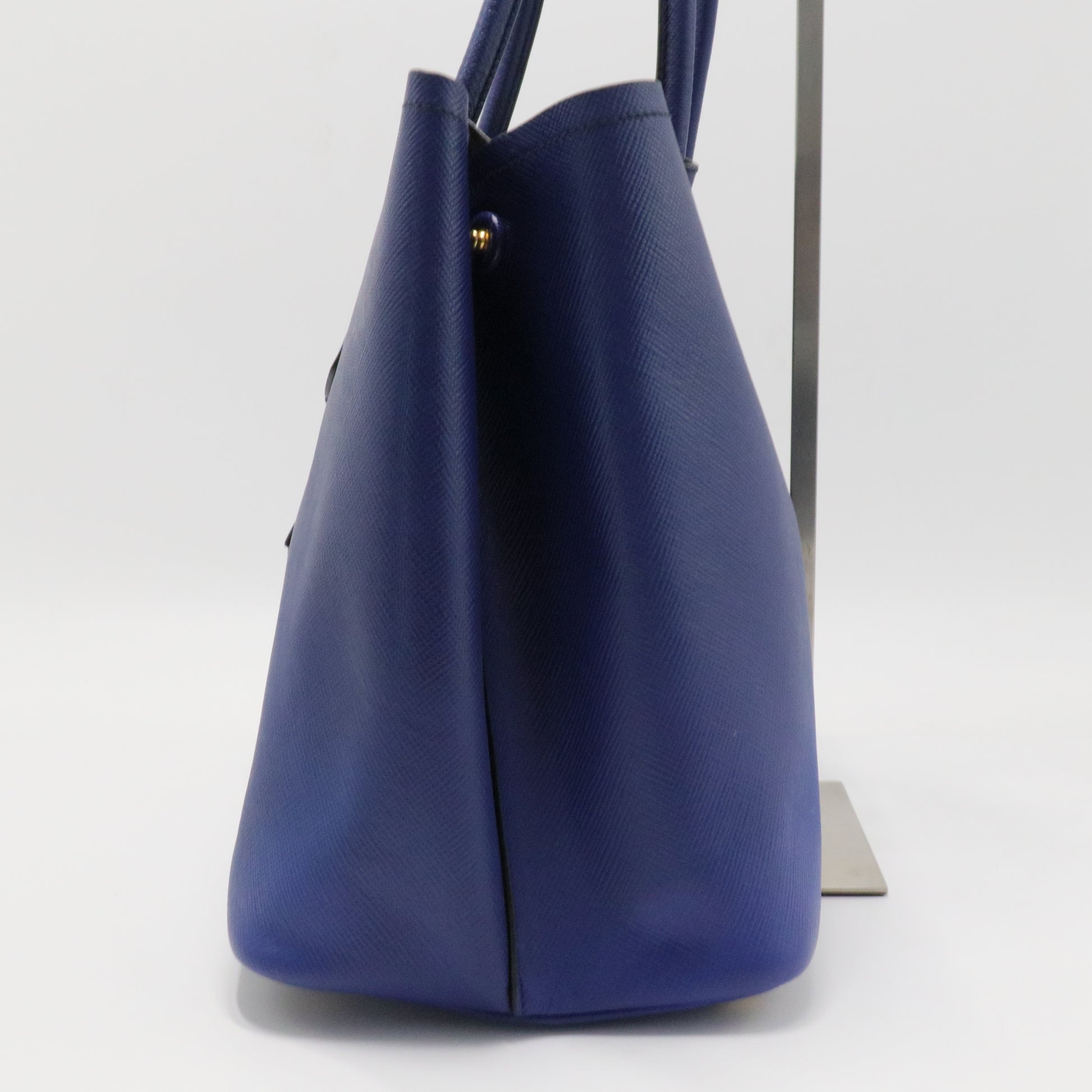 Saffiano Cuir Medium Double Bag Bleuette - Twins