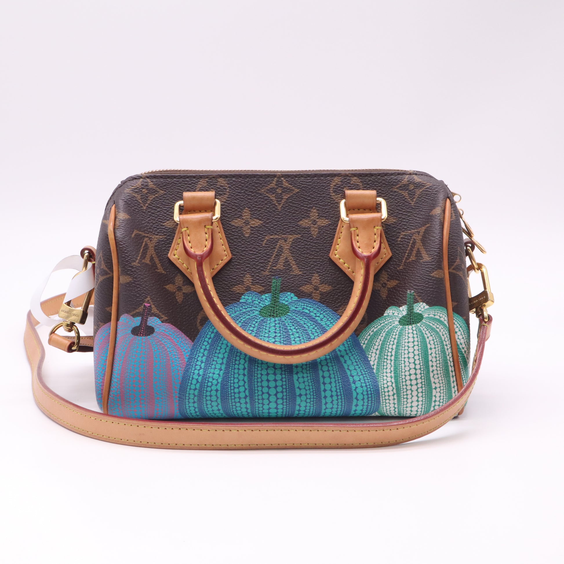 Speedy Bandouliere Bag Yayoi Kusama Pumpkins Monogram Canvas 20 Twins B23225