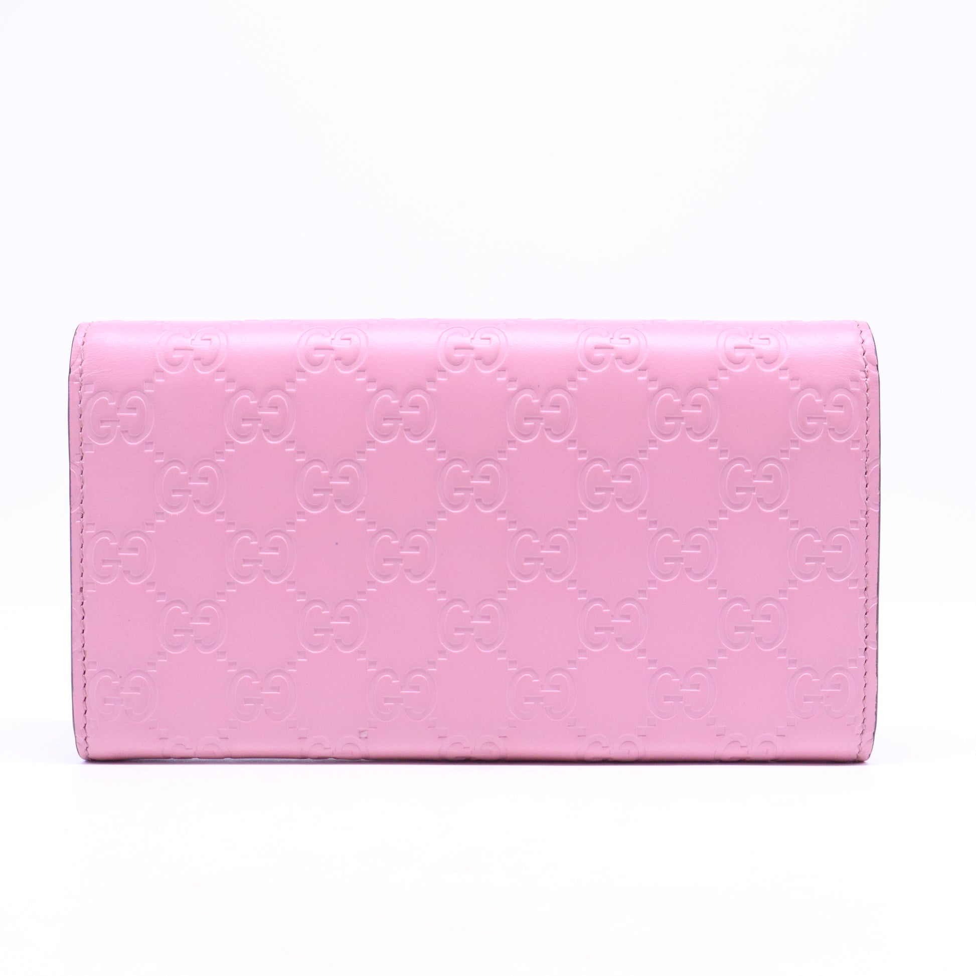 Guccissima Signature Icon Continental Wallet Carmine Rose W20828