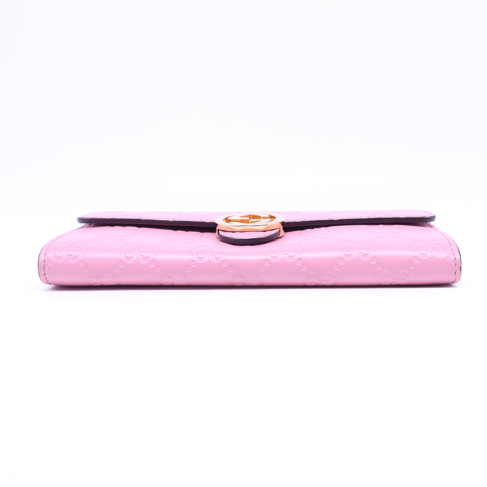 Guccissima Signature Icon Continental Wallet Carmine Rose W20828