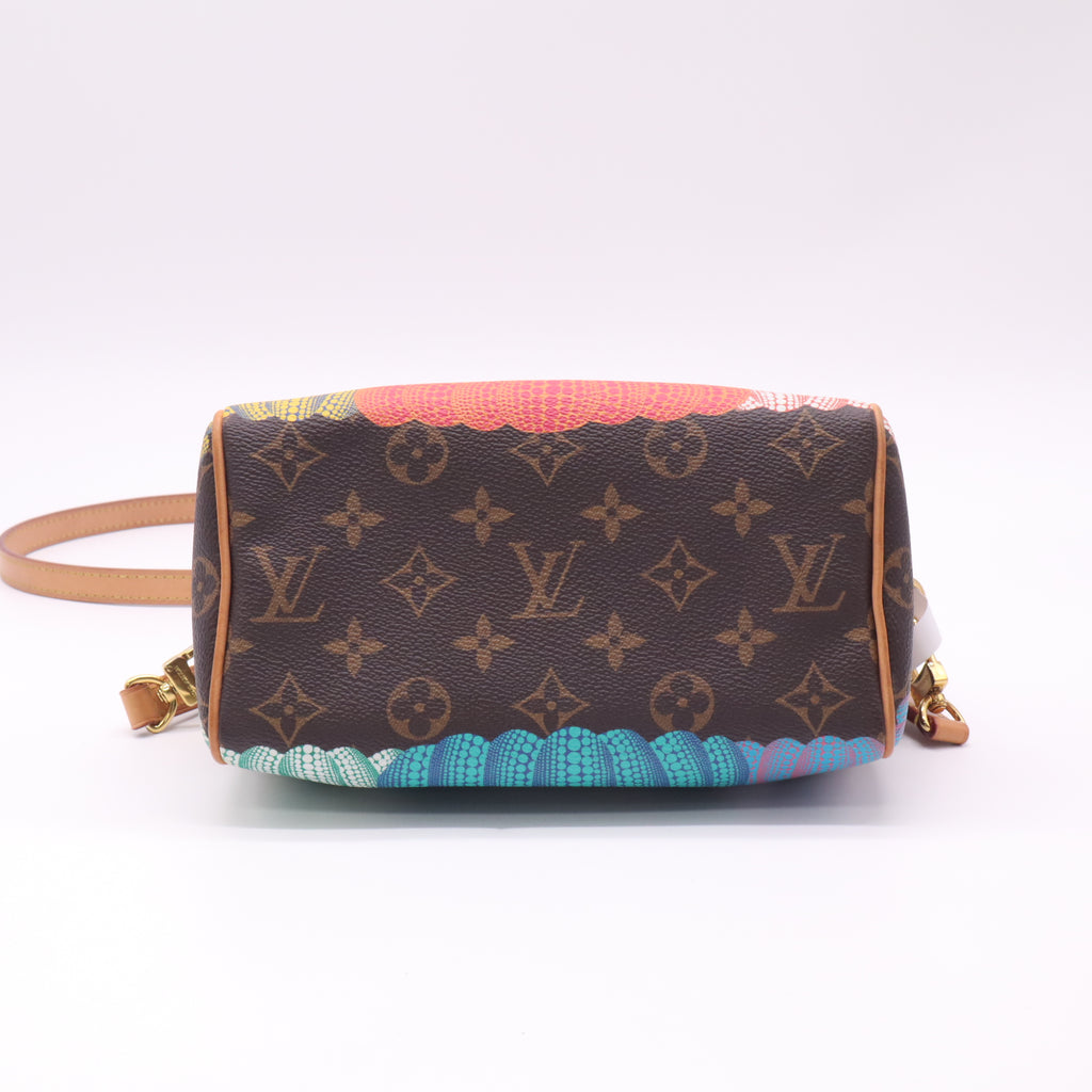 Speedy Bandouliere Bag Yayoi Kusama Pumpkins Monogram Canvas 20 Twins B23225