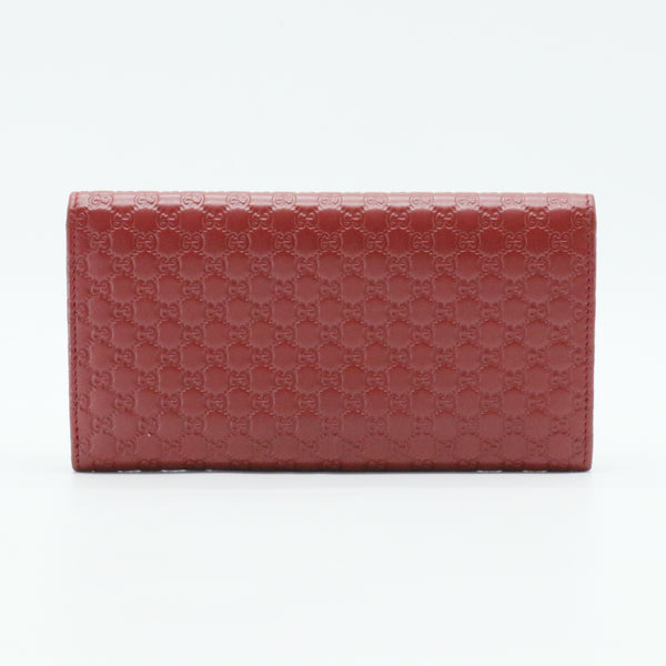 Microguccissima Leather Continental Wallet