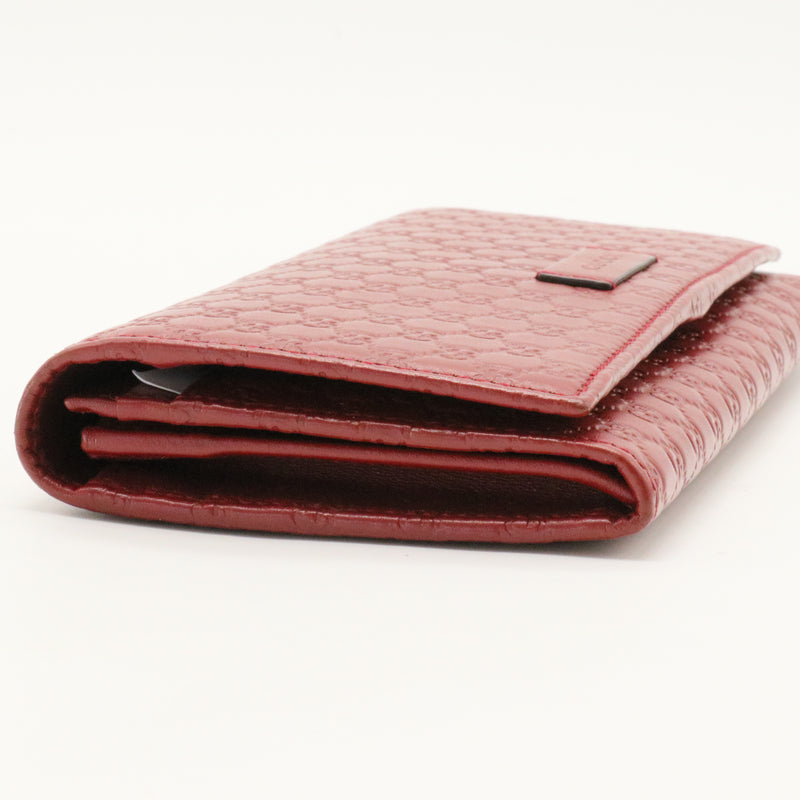 Microguccissima Leather Continental Wallet