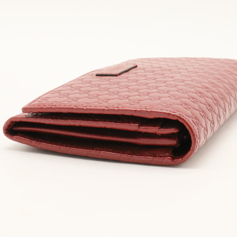 Microguccissima Leather Continental Wallet