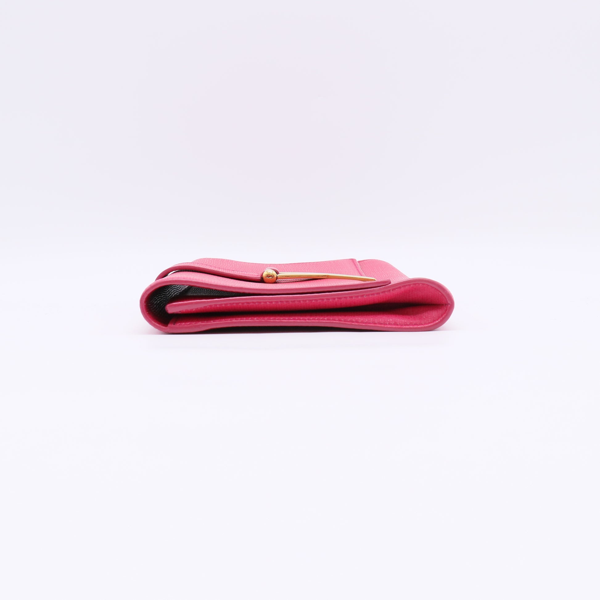 Calfskin Classic Y Ligne Clutch Fuchsia W22568