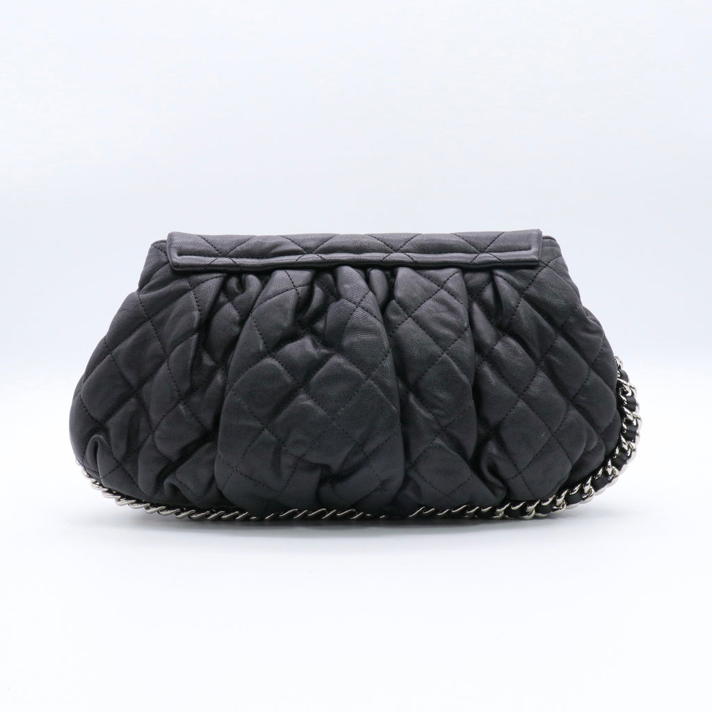 Chain Around Flap Bag Quilted Leather Medium twins