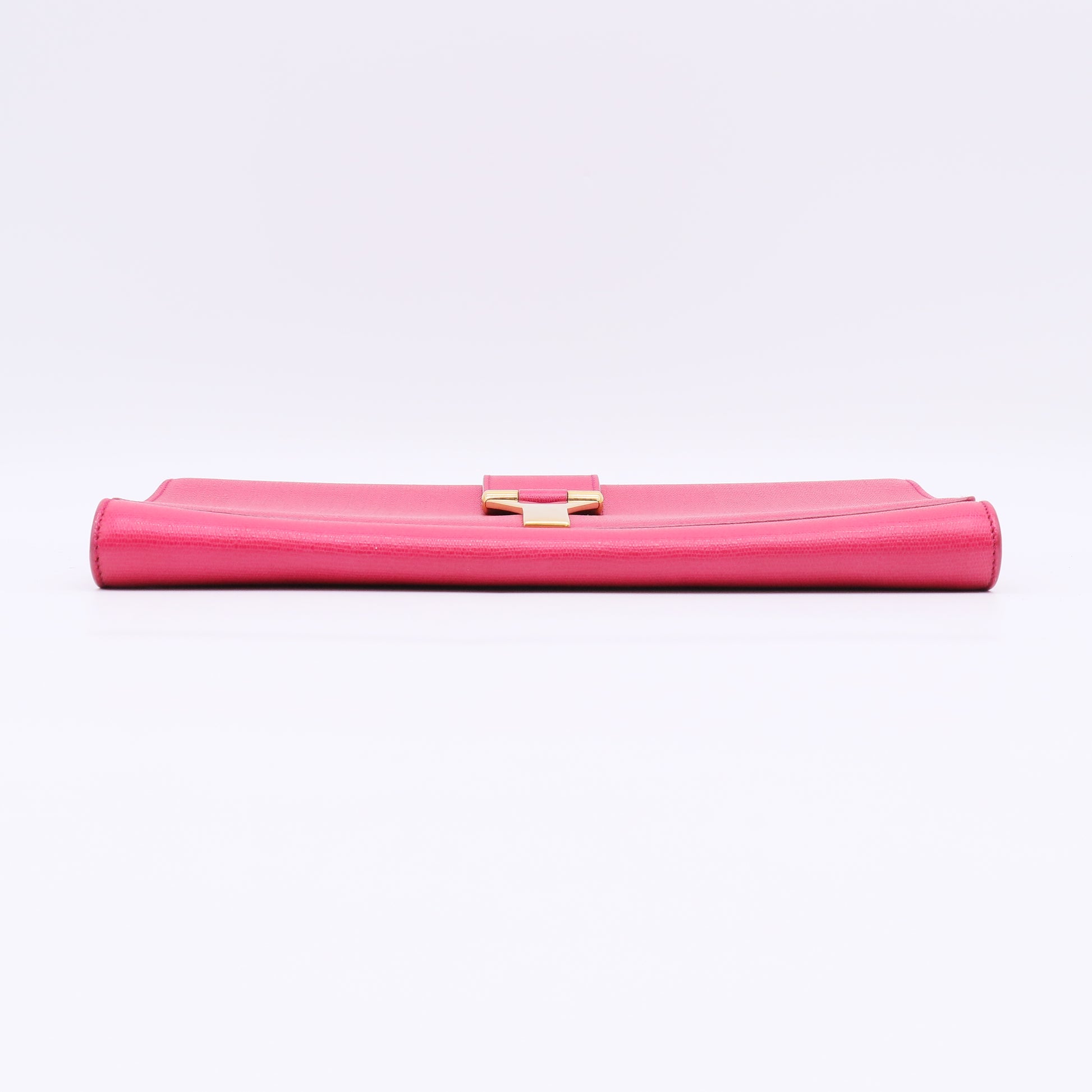 Calfskin Classic Y Ligne Clutch Fuchsia W22568