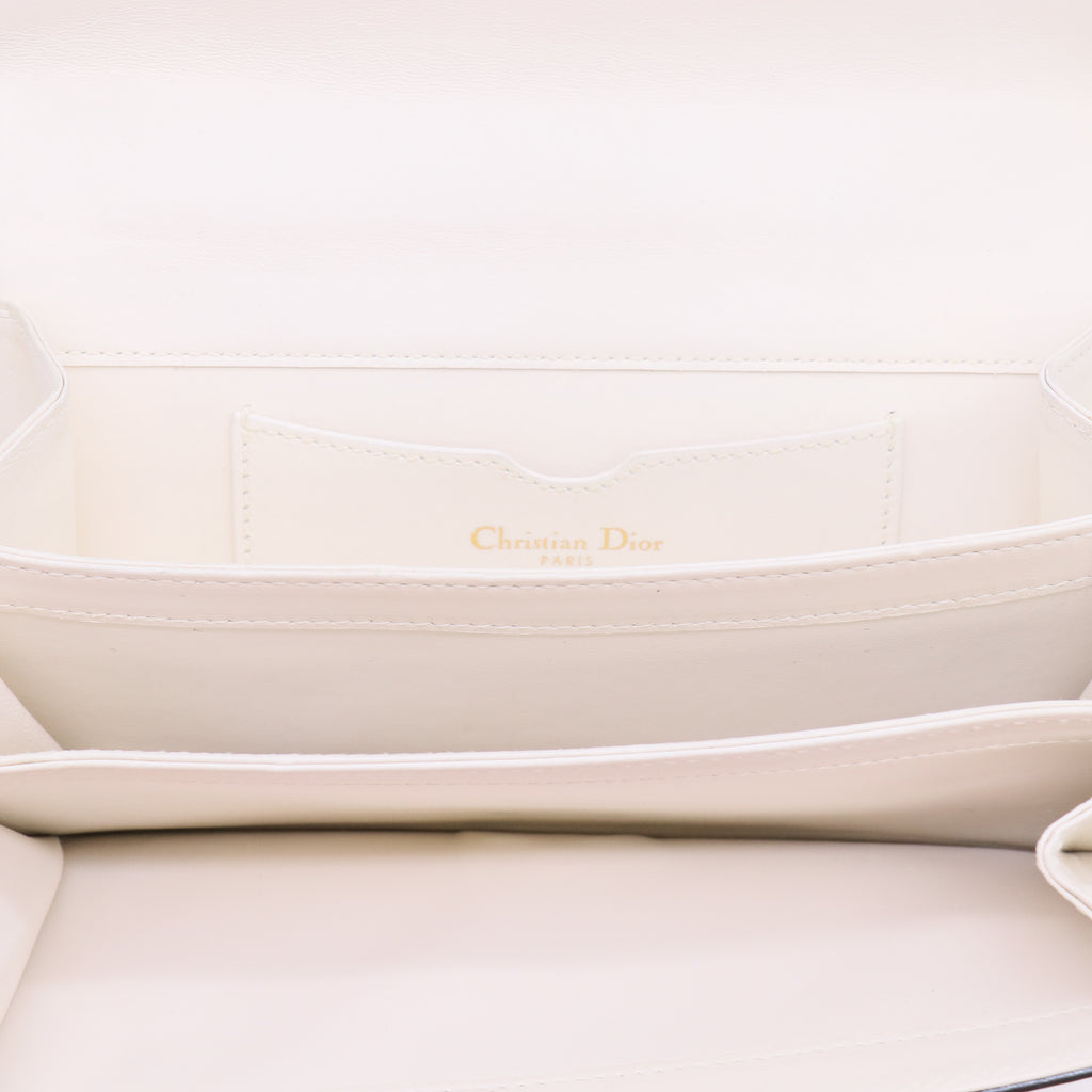Dior Tarot Clutch White Leather Embroidered Star twins LDJ5567