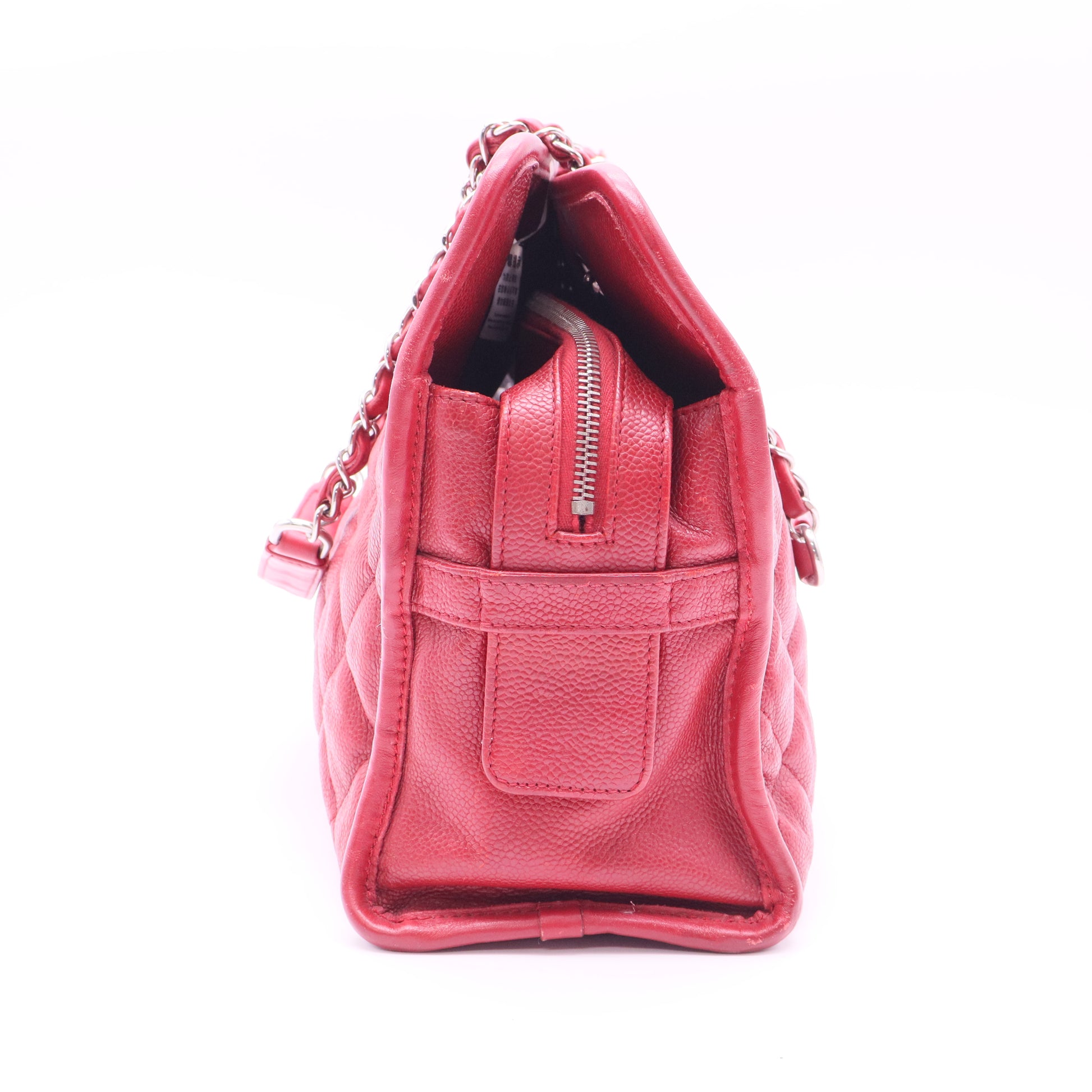 French Riviera Tote Bag Red Caviar Leather Twins