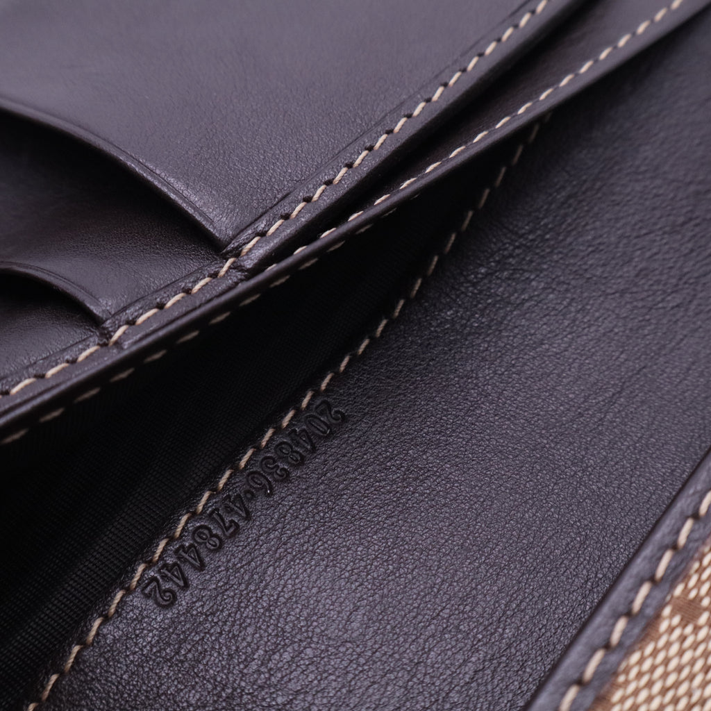 Brown GG Canvas and Leather Britt Continental Wallet W20334