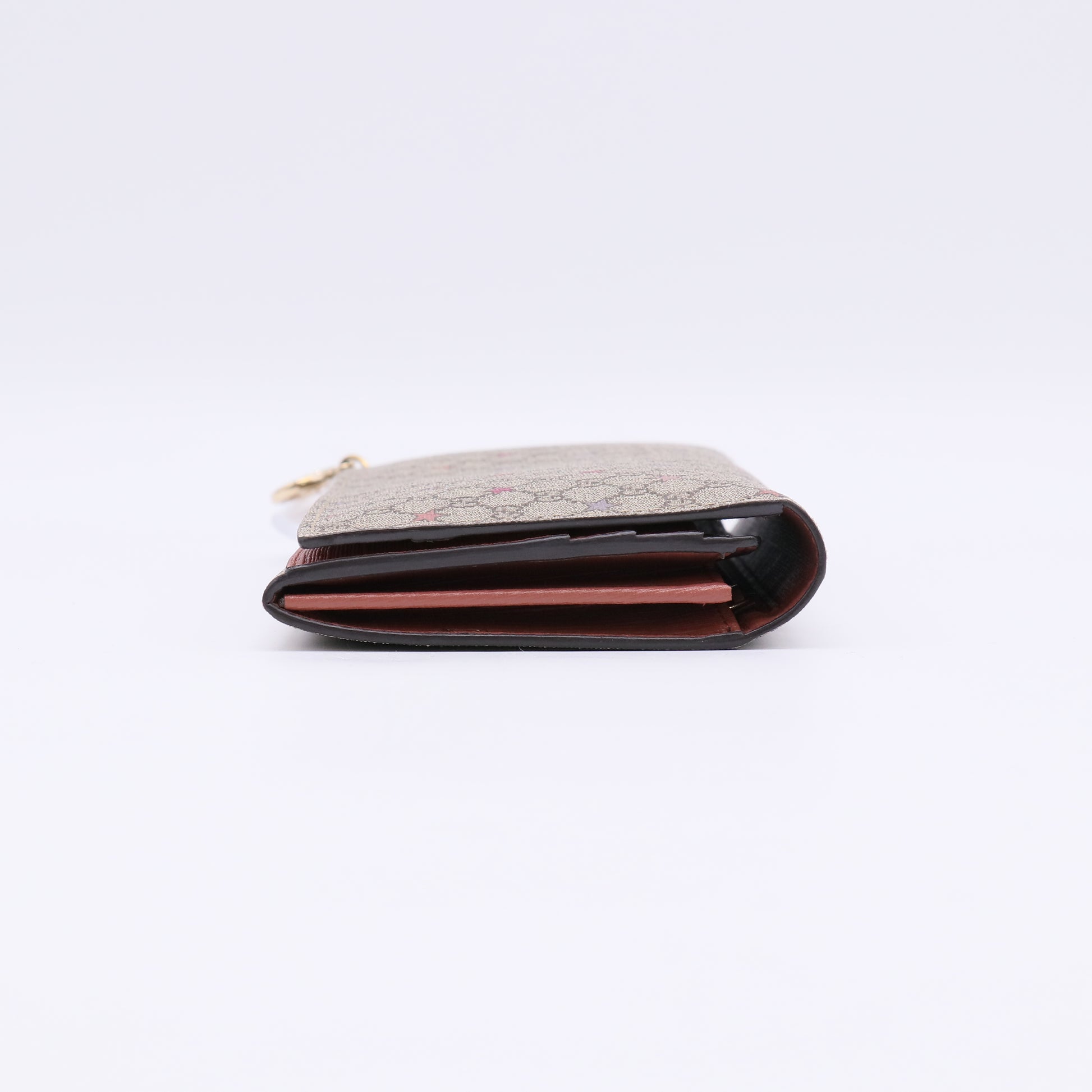 Gucci Beige/Brown GG Canvas Stars Print Continental Wallet W22595