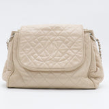 Timeless Accordion Flap Bag Quilted Caviar