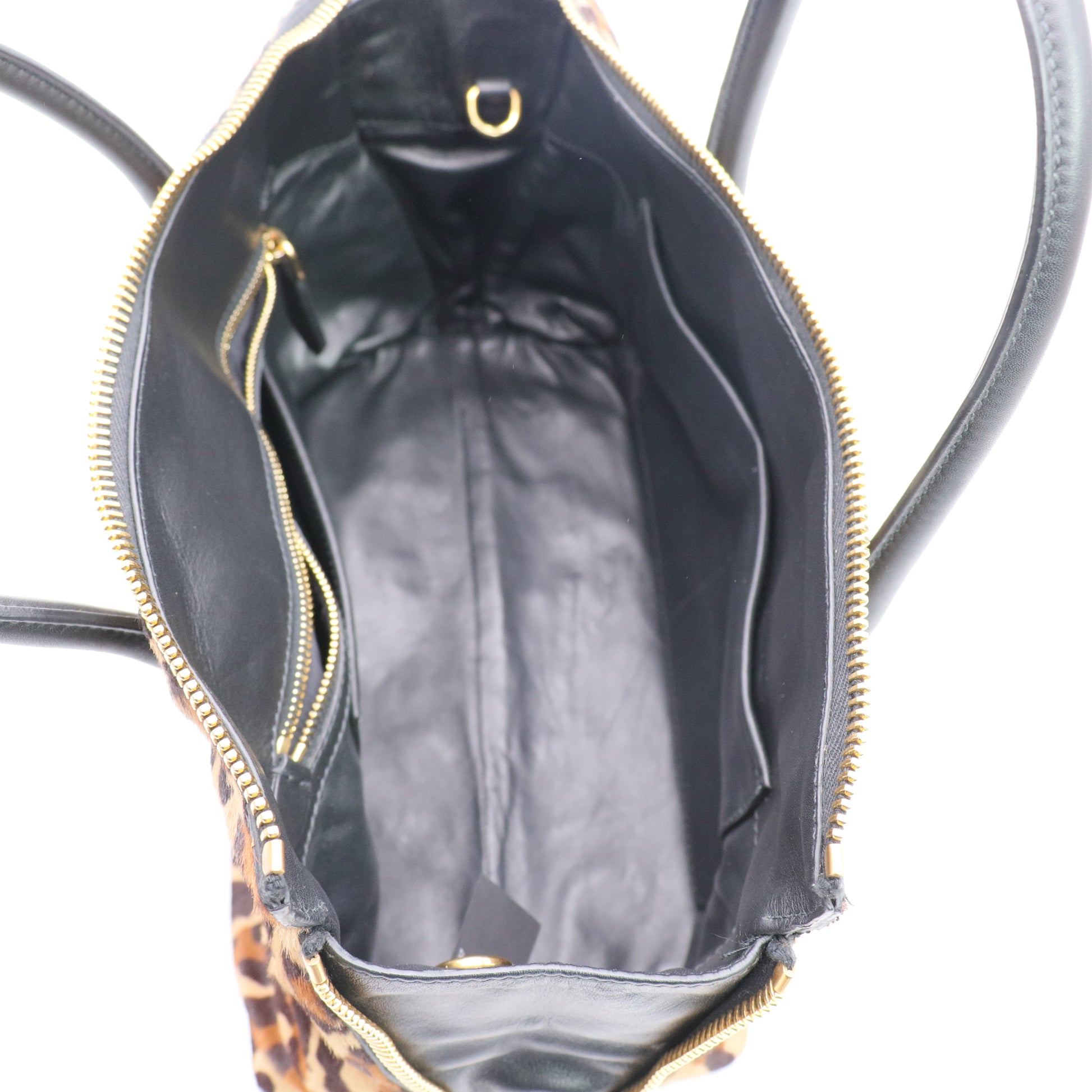 Cavallino Leopard-Print Calf Hair Small Bowler Bag twins