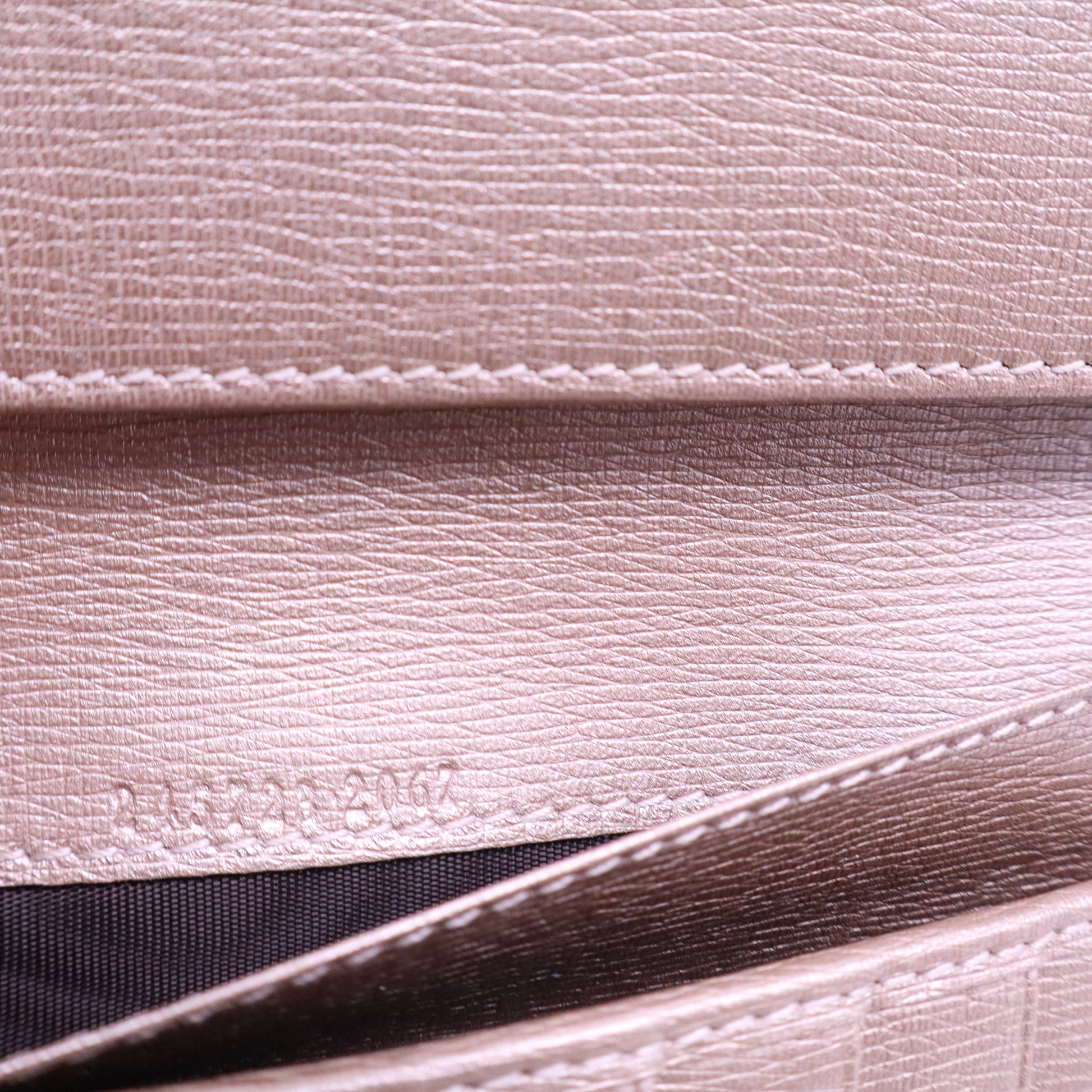 Lovely heart continental wallet in pink metallic leather W20694