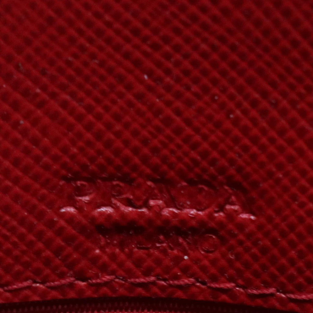 Red Saffiano Tuc Leather Pushlock Continental Flap Wallet W20311
