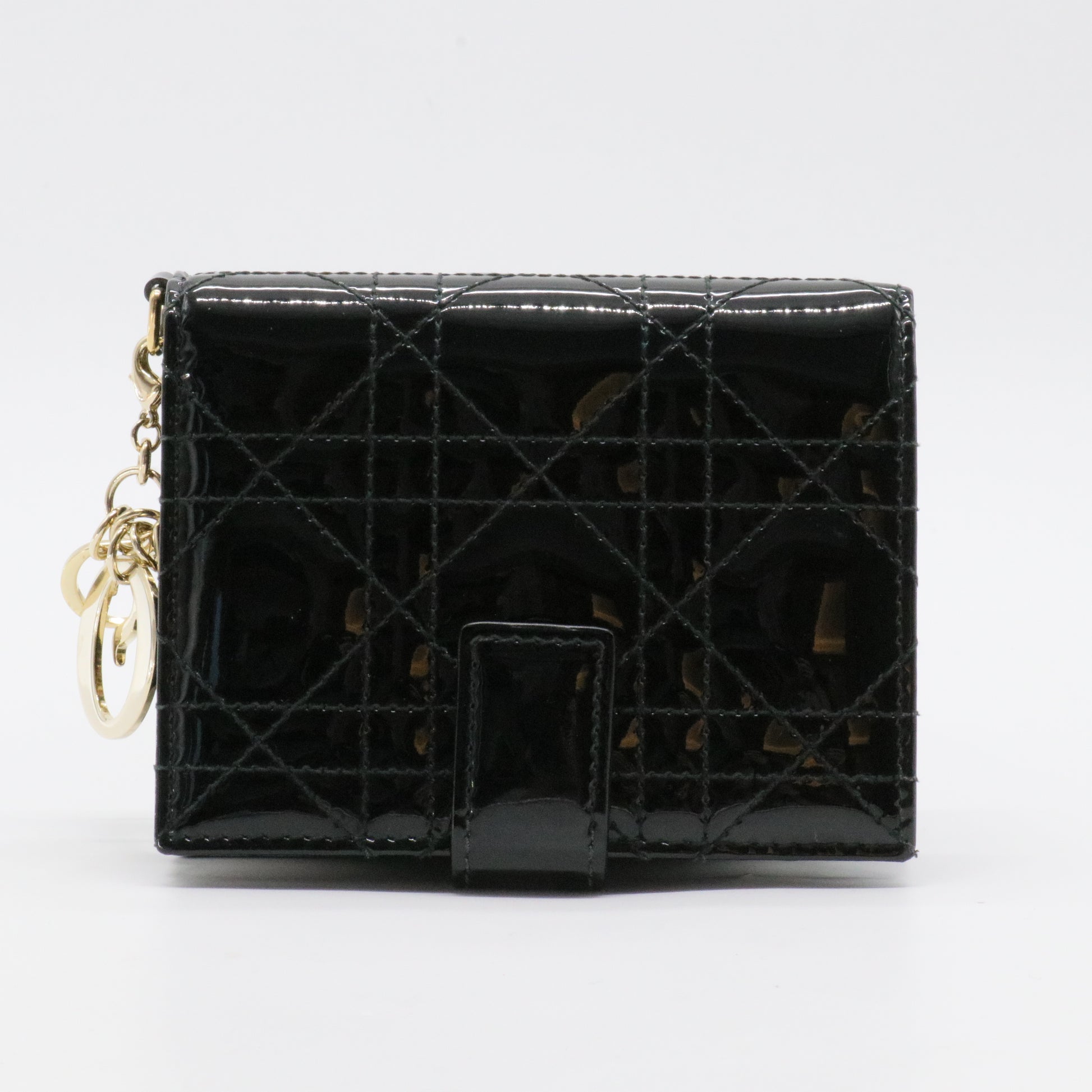 Lady Dior Lotus Wallet Cannage Quilt Lambskin Compact
