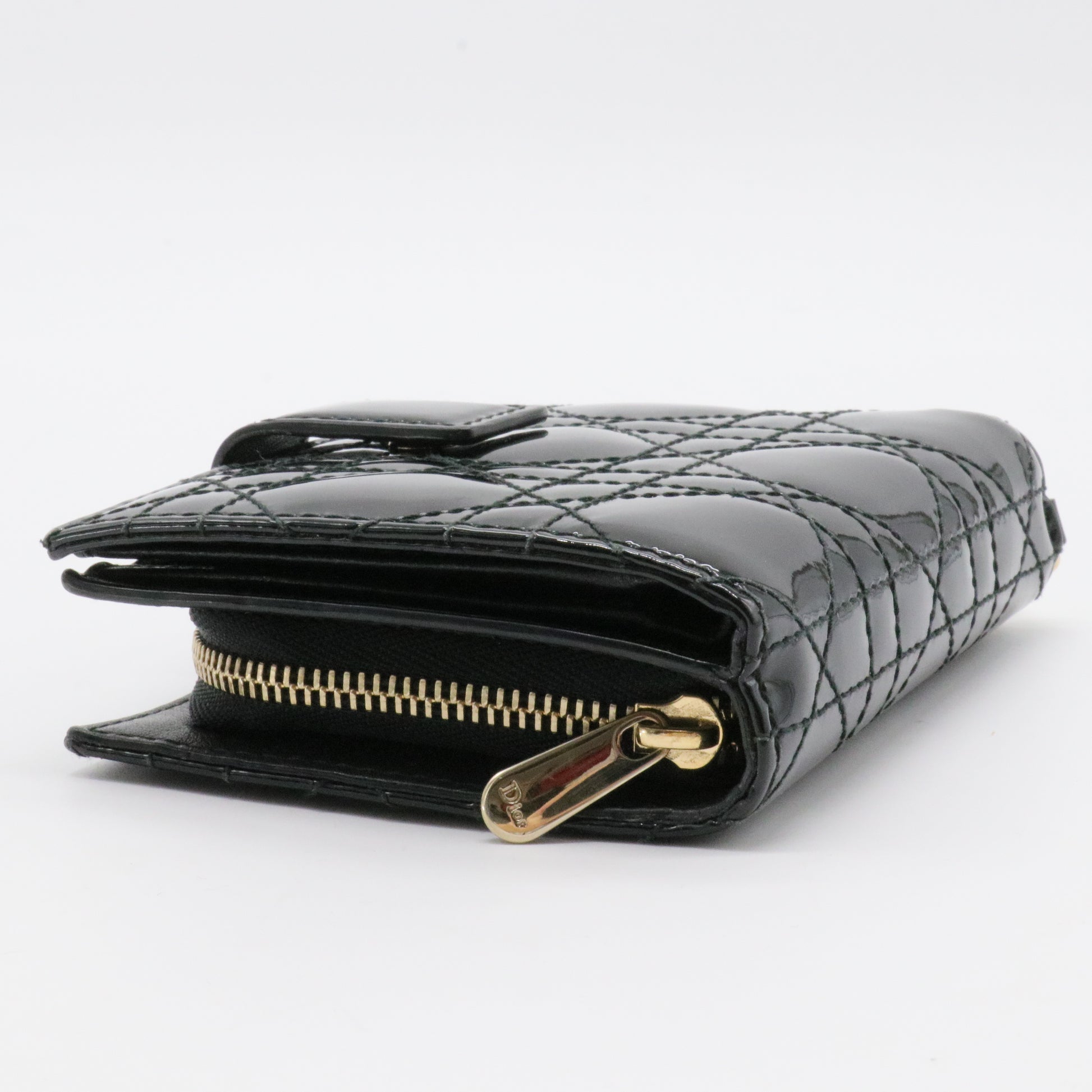 Lady Dior Lotus Wallet Cannage Quilt Lambskin Compact