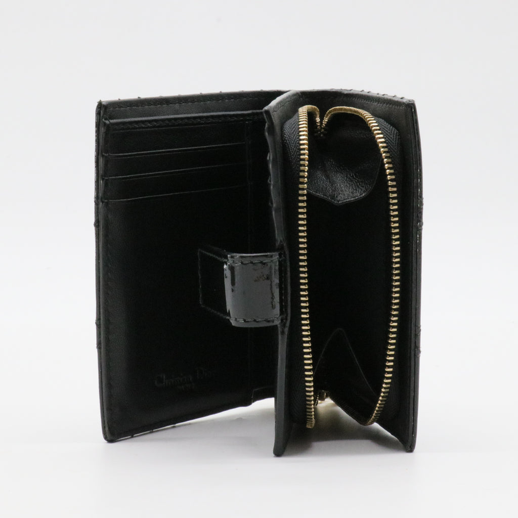 Lady Dior Lotus Wallet Cannage Quilt Lambskin Compact