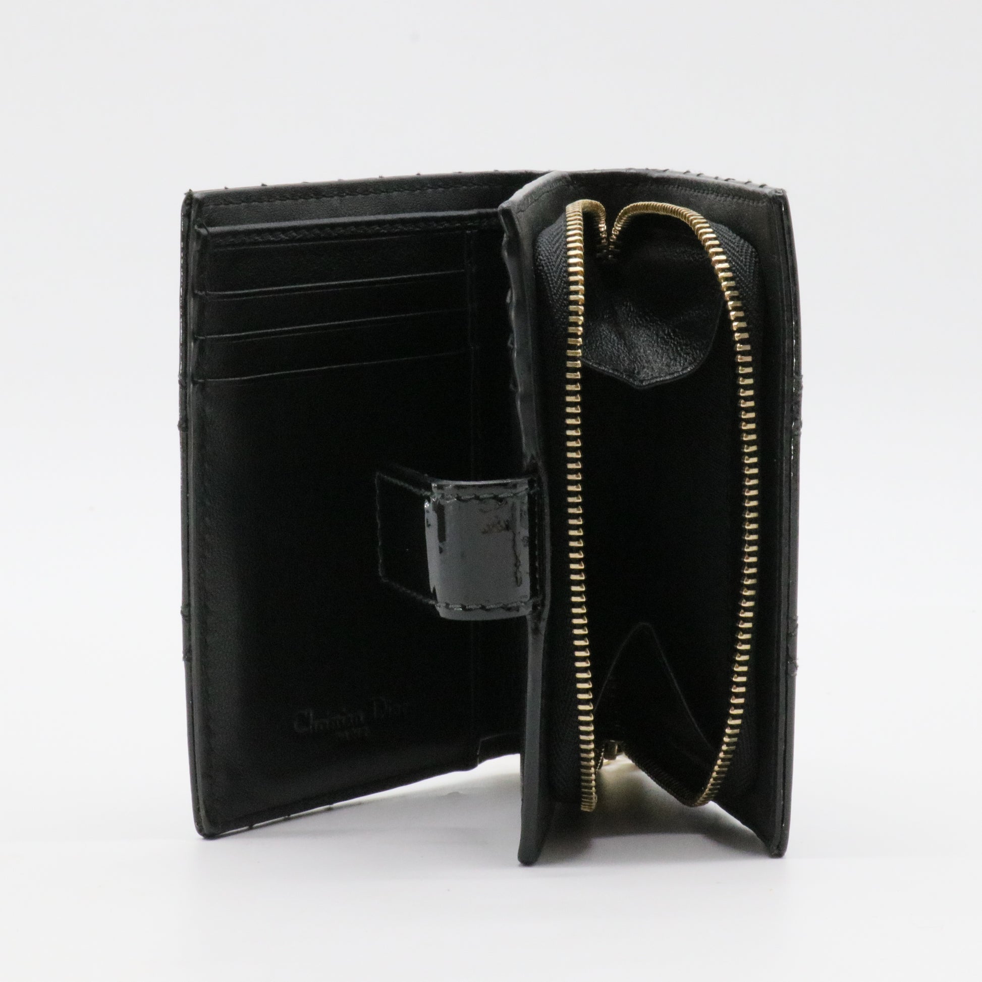 Lady Dior Lotus Wallet Cannage Quilt Lambskin Compact