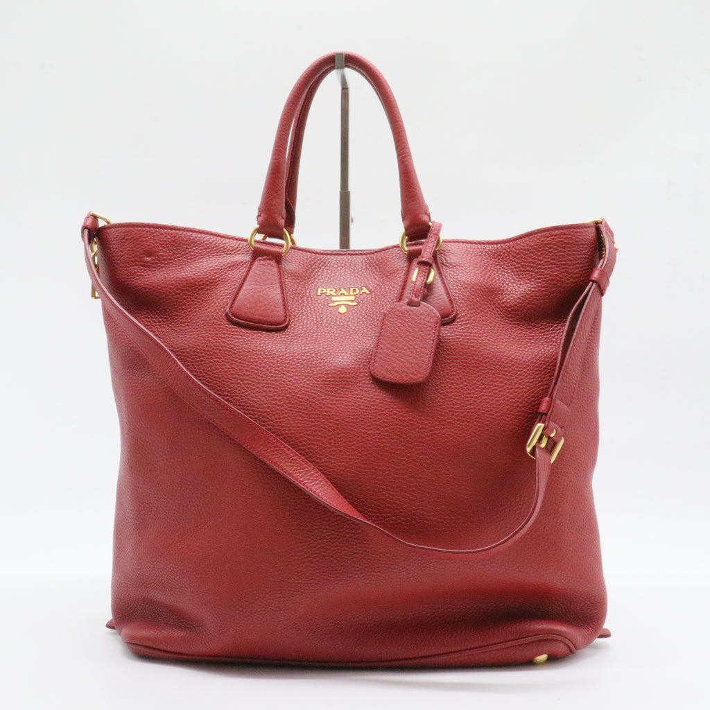 Convertible Shopper Tote Vitello Daino Large