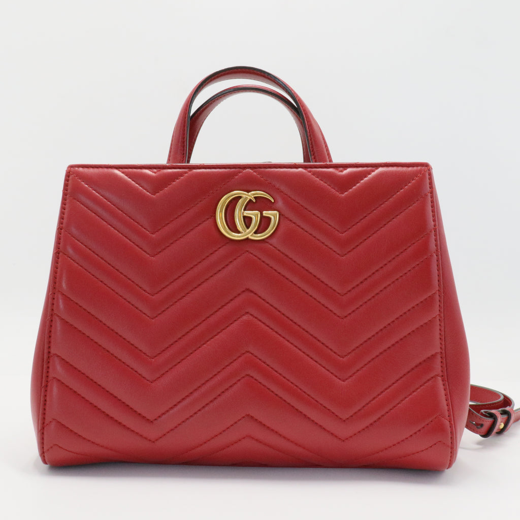 GG Marmont Tote Matelasse Leather Small
