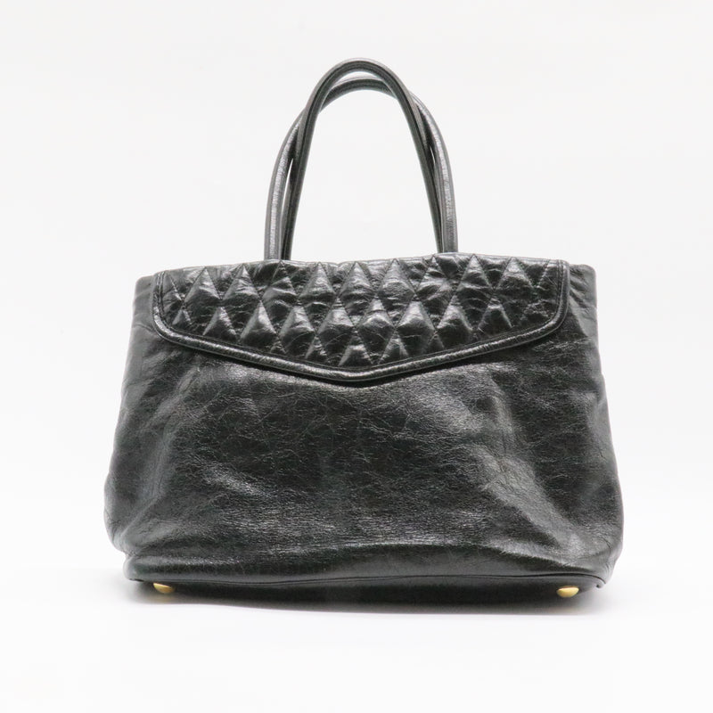 Vitello Shine Trapu Matelassé Leather Tote