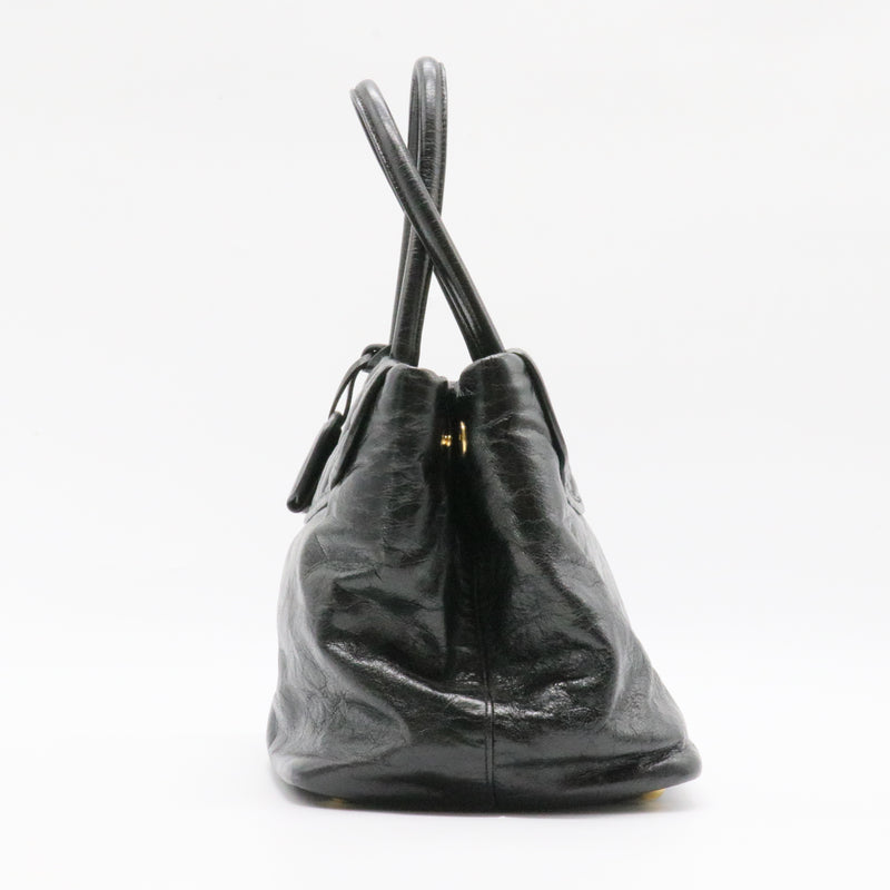 Vitello Shine Trapu Matelassé Leather Tote