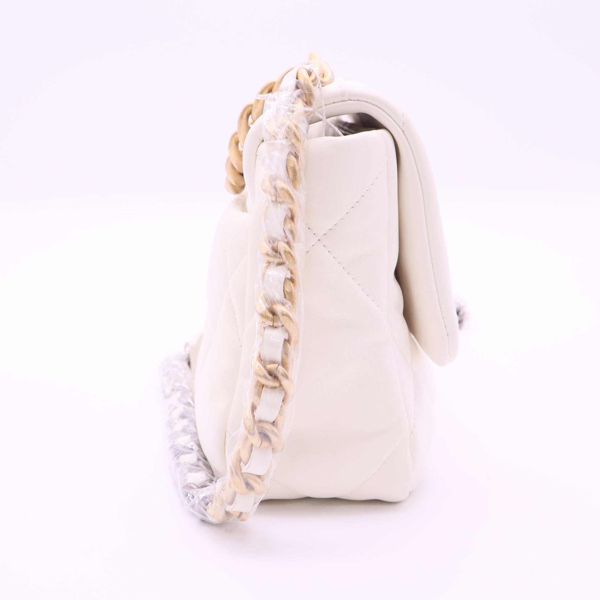 19 Flap Bag Quilted Leather Medium  Twins