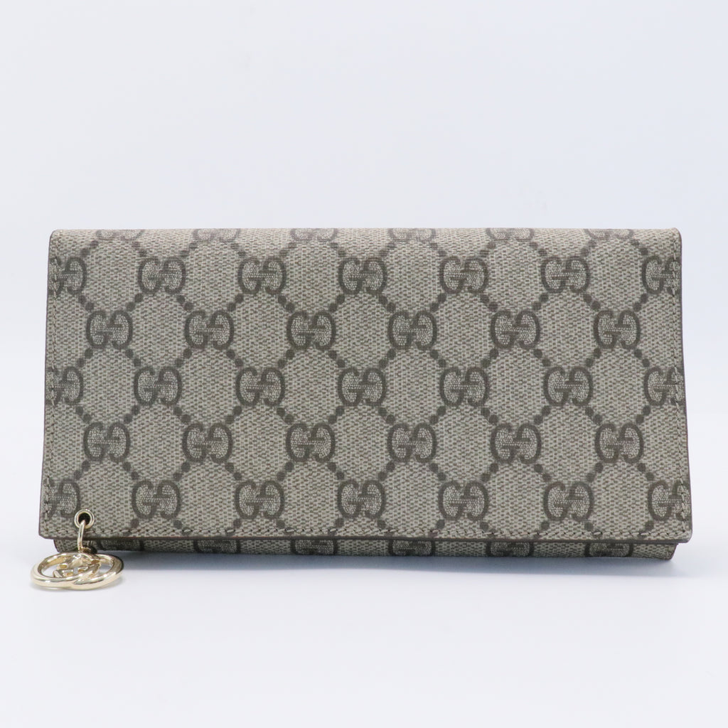 GG Supreme Interlocking G Wallet