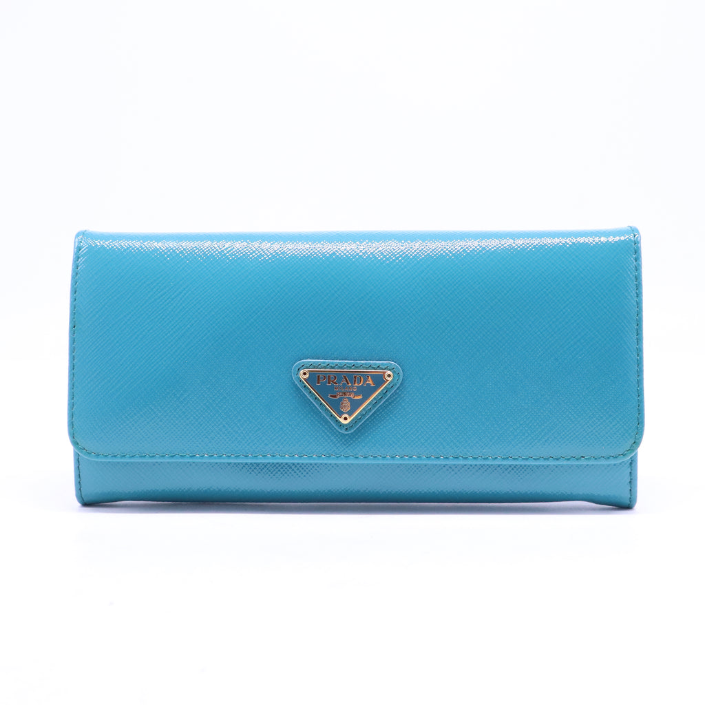 Saffiano Triangle Continental Flap Travel Wallet Mare