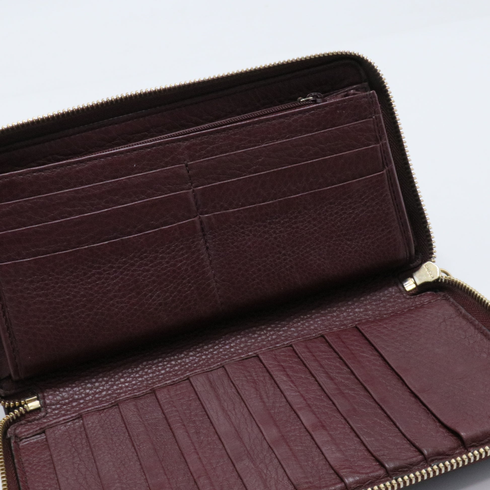 Large Timeless CC Zip Around Wallet Burgundy