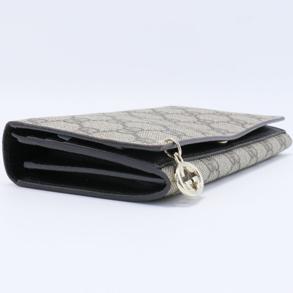 GG Supreme Interlocking G Wallet