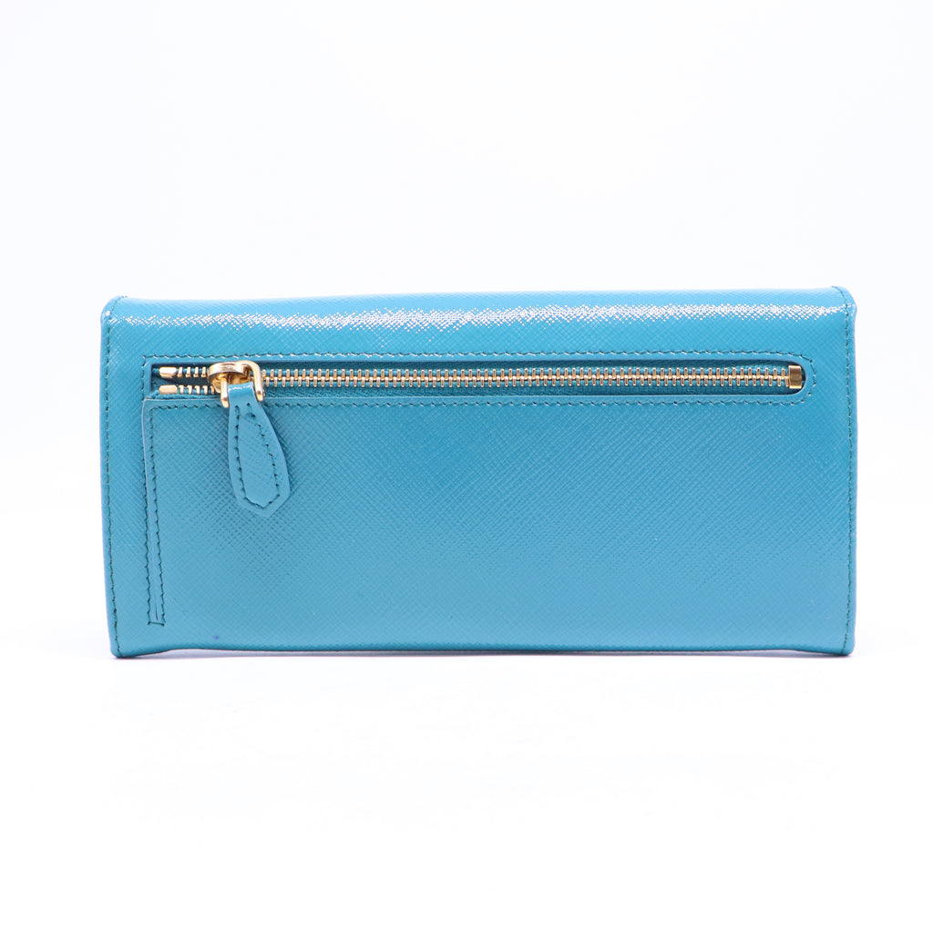 Saffiano Triangle Continental Flap Travel Wallet Mare