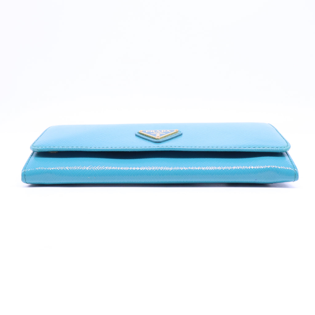 Saffiano Triangle Continental Flap Travel Wallet Mare