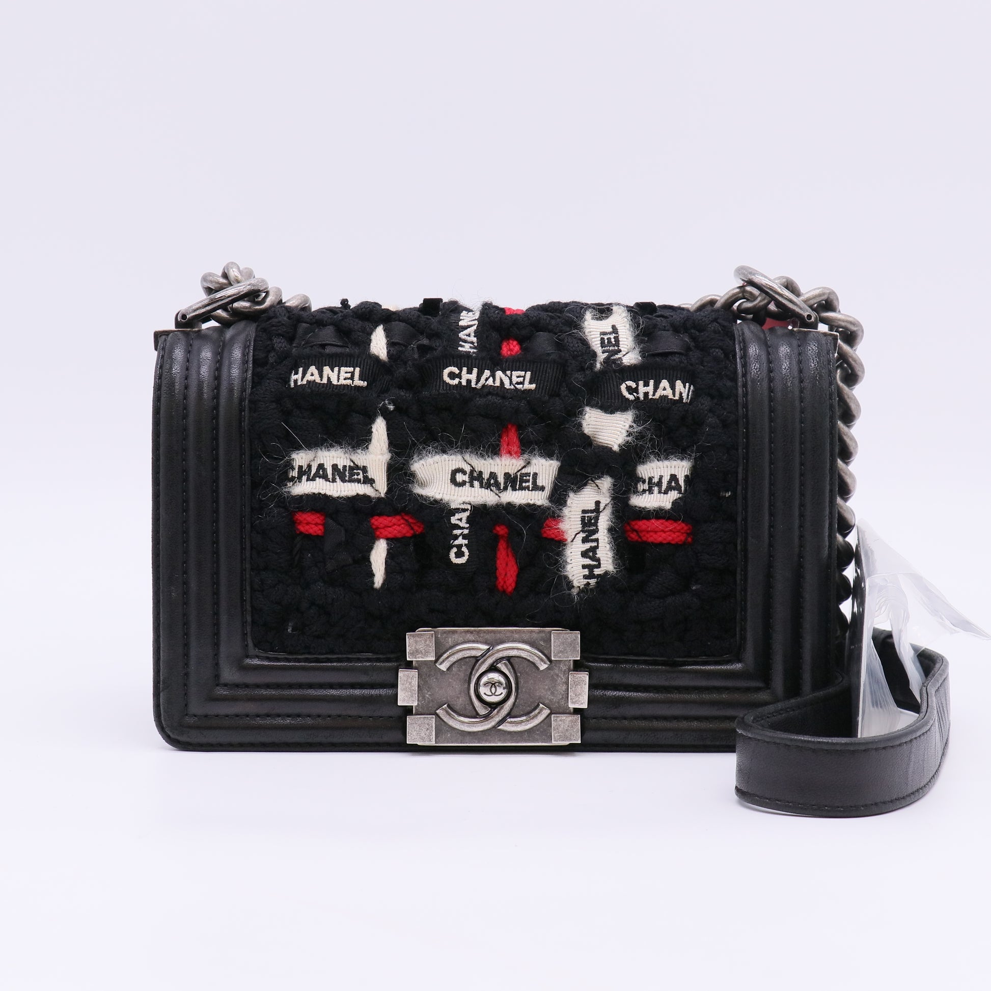 Chanel Braided Tweed Small Boy Bag twins LDJ5578