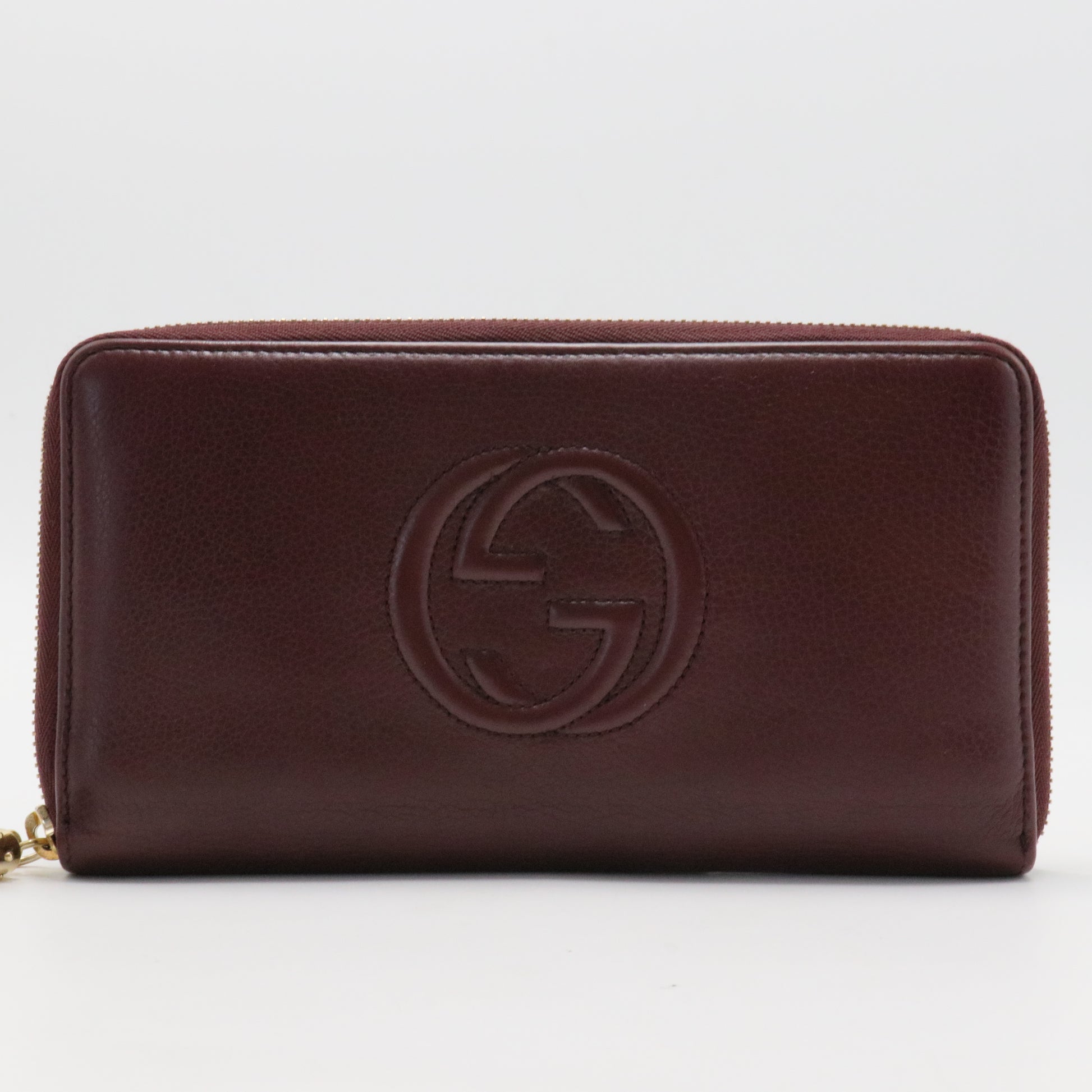 Large Timeless CC Zip Around Wallet Burgundy