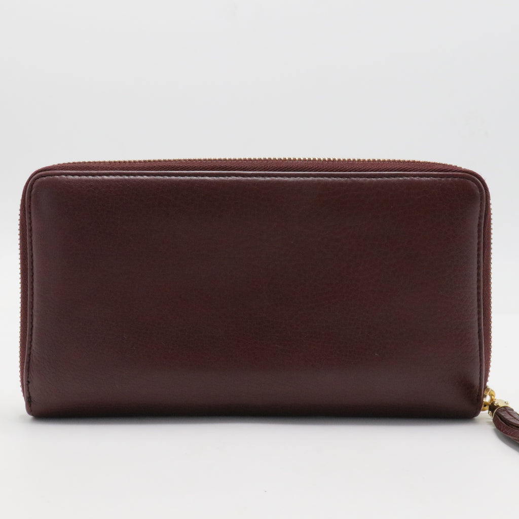 Large Timeless CC Zip Around Wallet Burgundy