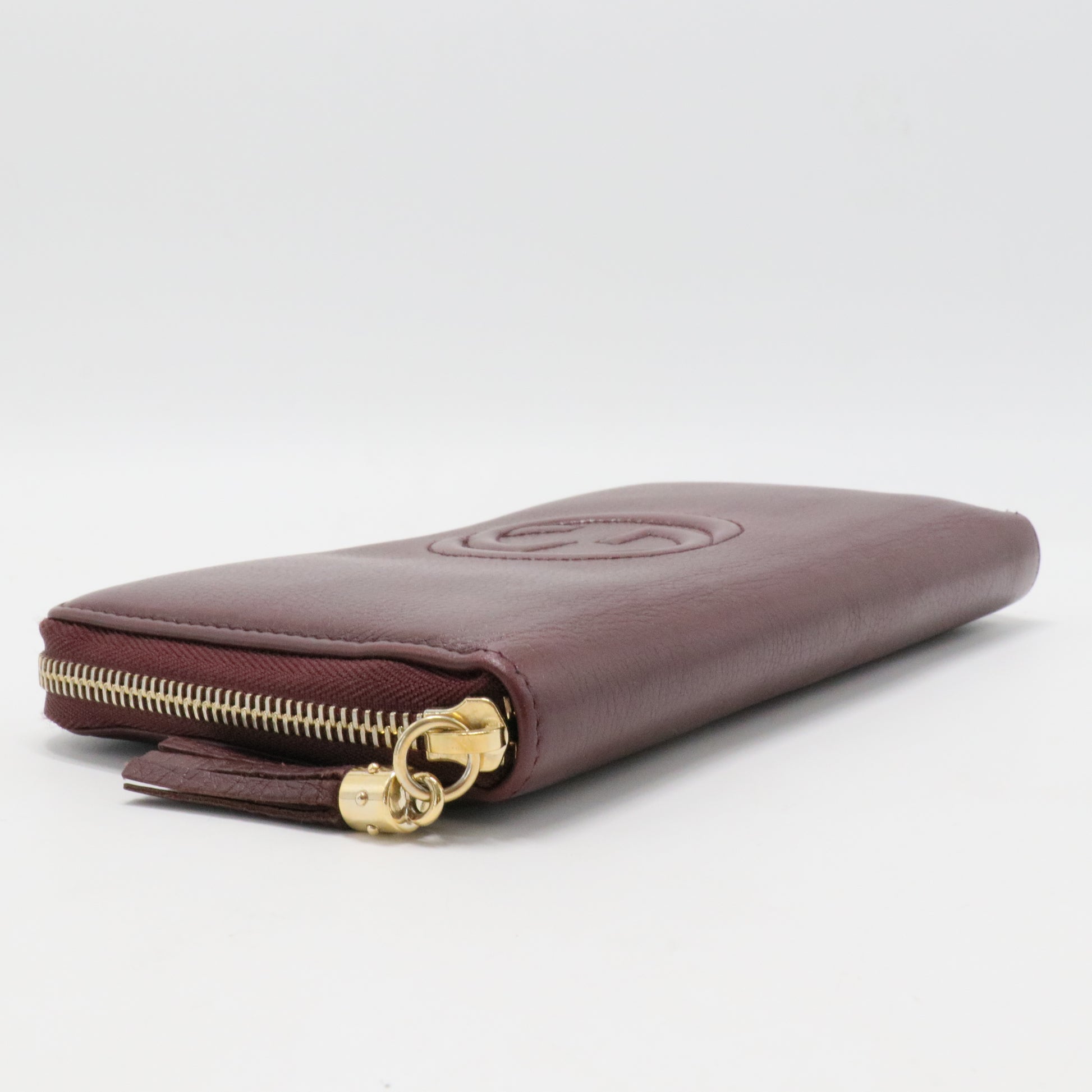 Large Timeless CC Zip Around Wallet Burgundy