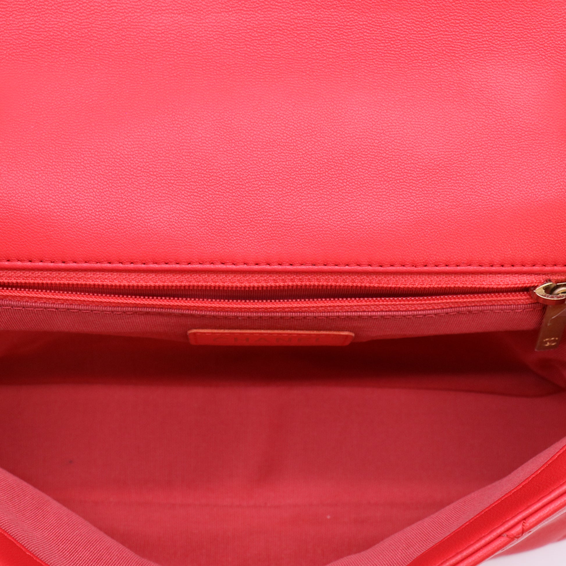 Chanel Red Quilted Lambskin Leather Medium In The Loop Bag  twins LDJ5577