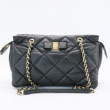 Ginette Chain Shoulder Bag Quilted Leather Medium