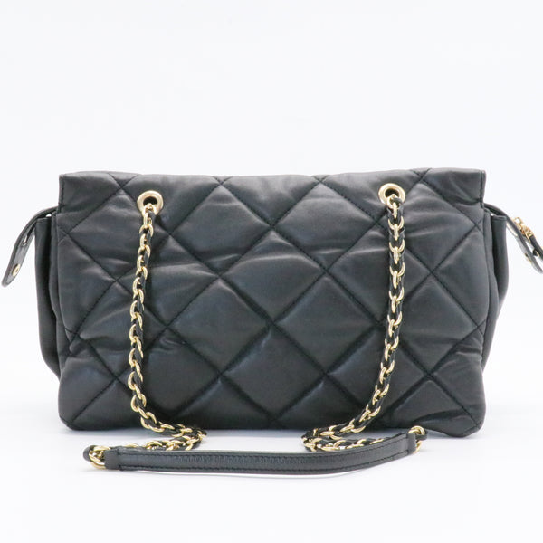 Ginette Chain Shoulder Bag Quilted Leather Medium