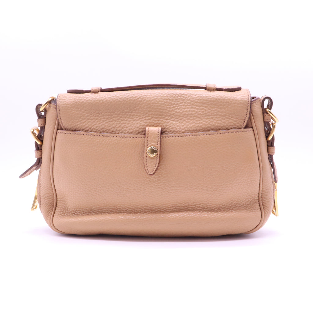 Prada Vitello Daino Push Lock Messenger Bag Marine twins B21504
