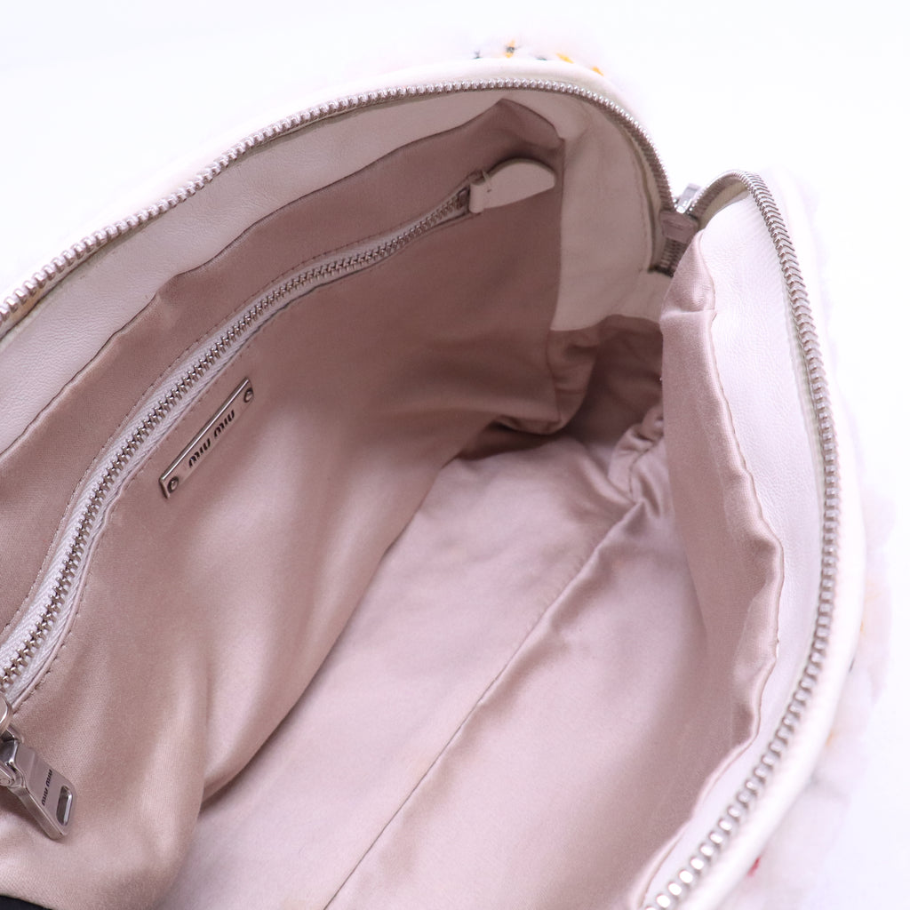 Miu Miu Shoulder Bag Handbag Purse with Rhinestones Crystals B21293