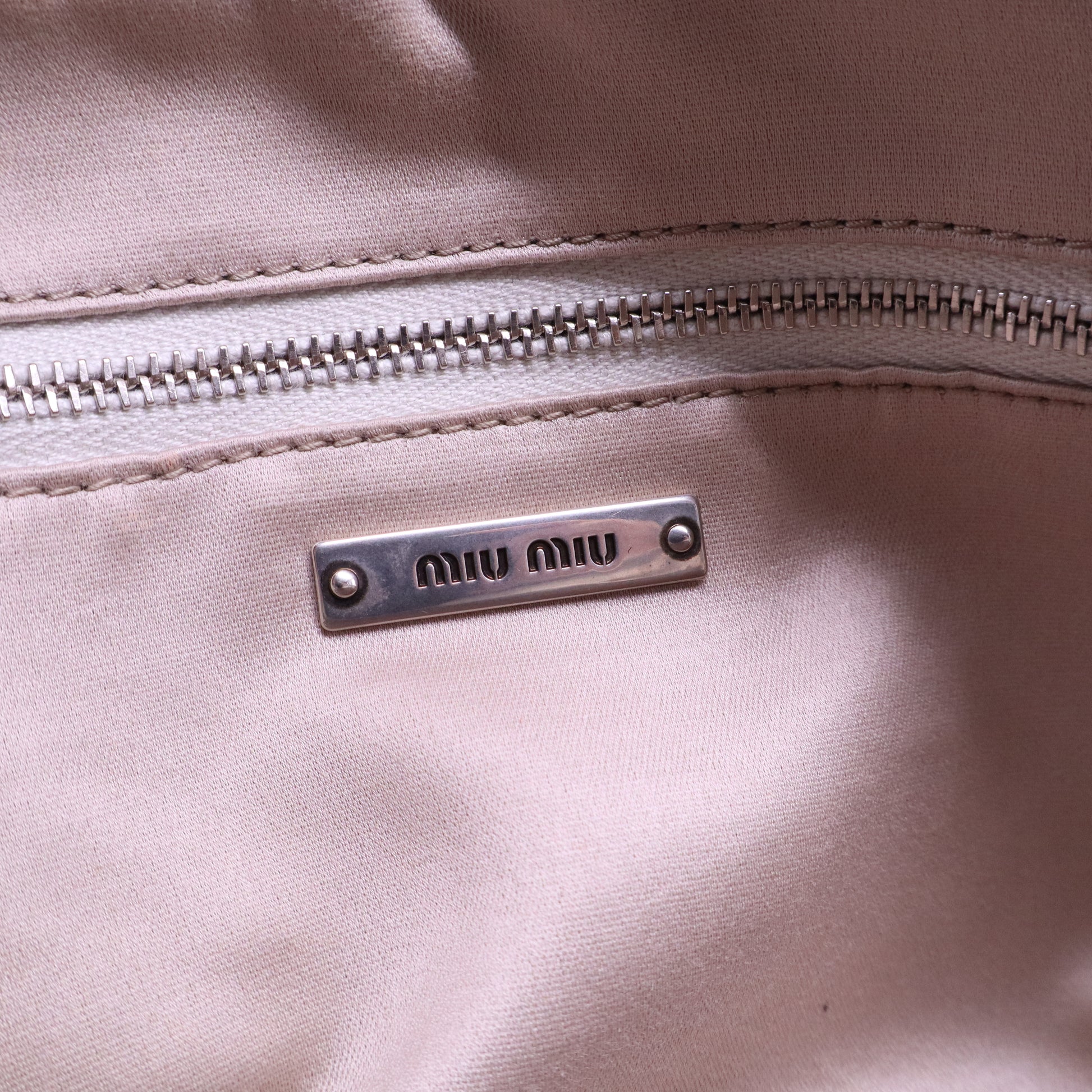 Miu Miu Shoulder Bag Handbag Purse with Rhinestones Crystals B21293