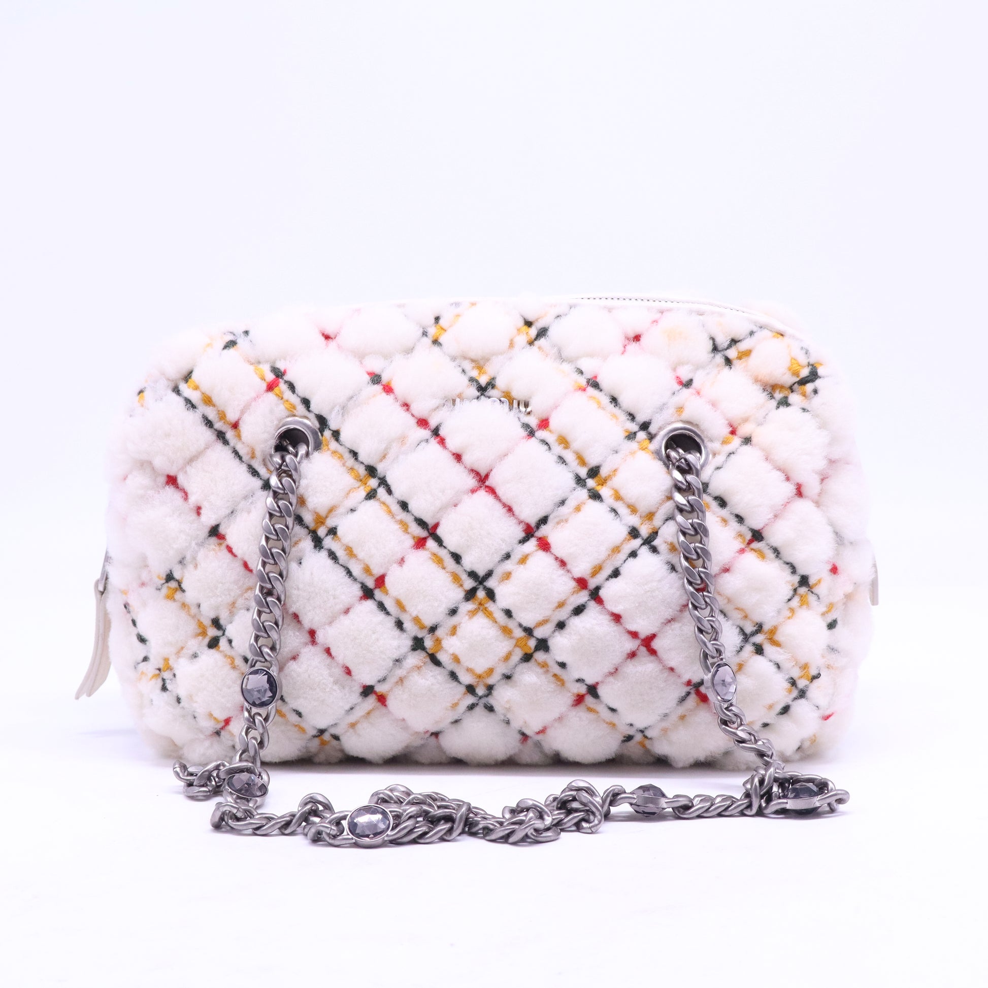 Miu Miu Shoulder Bag Handbag Purse with Rhinestones Crystals B21293