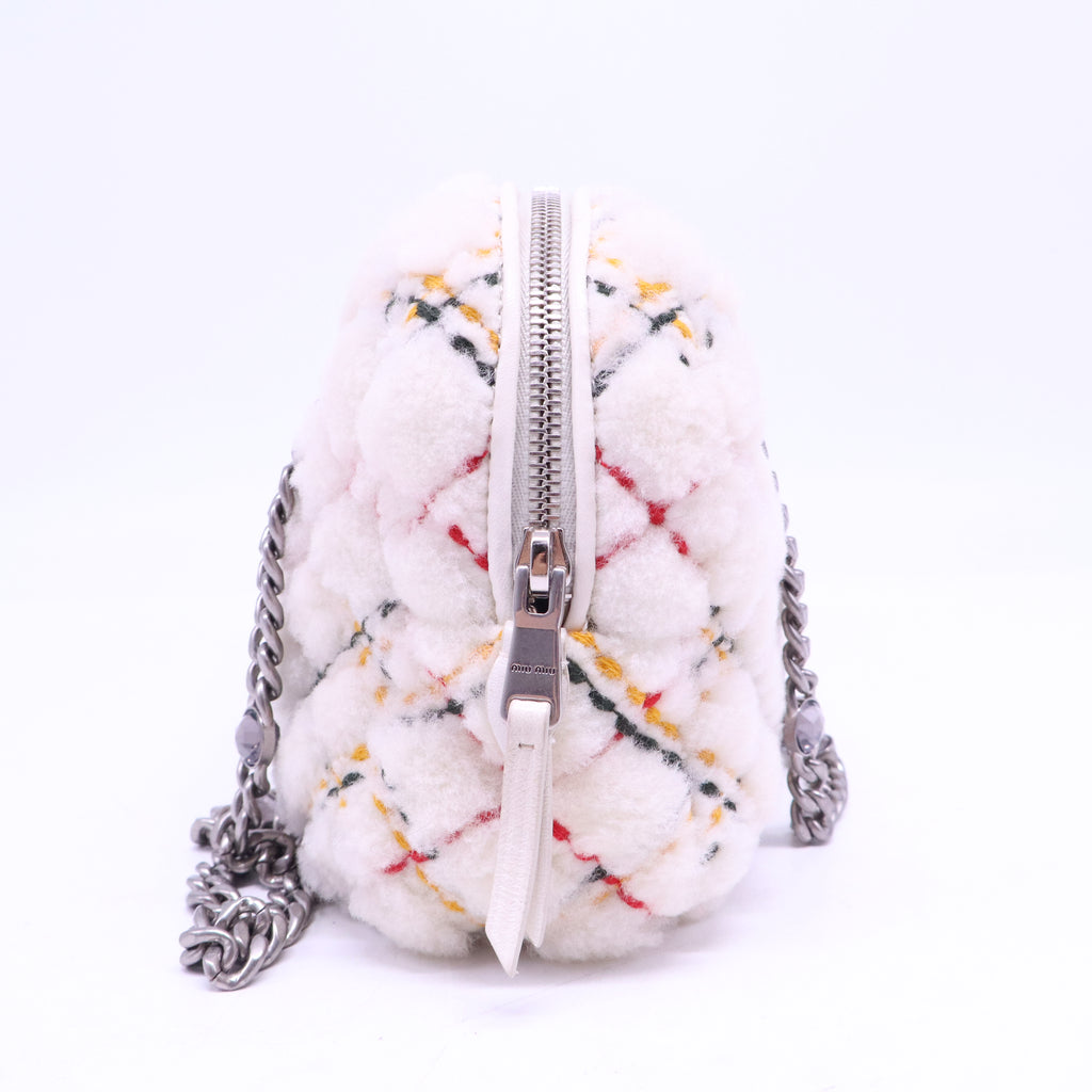 Miu Miu Shoulder Bag Handbag Purse with Rhinestones Crystals B21293