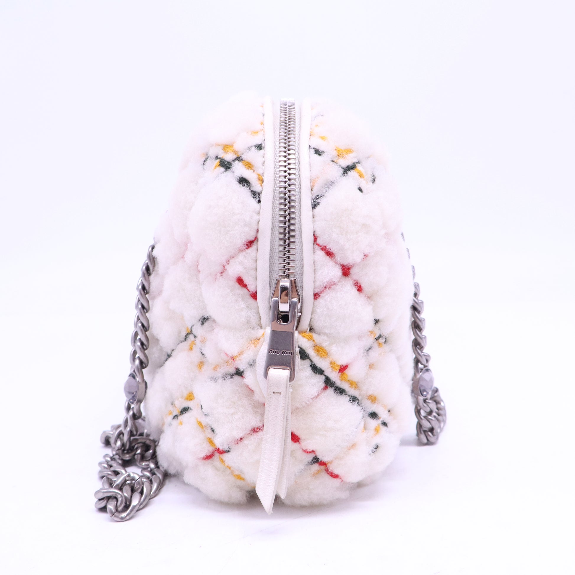 Miu Miu Shoulder Bag Handbag Purse with Rhinestones Crystals B21293